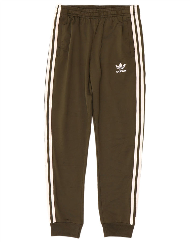 ADIDAS Chłopięce spodnie dresowe Joggery 11-12 lat Khaki Poliester