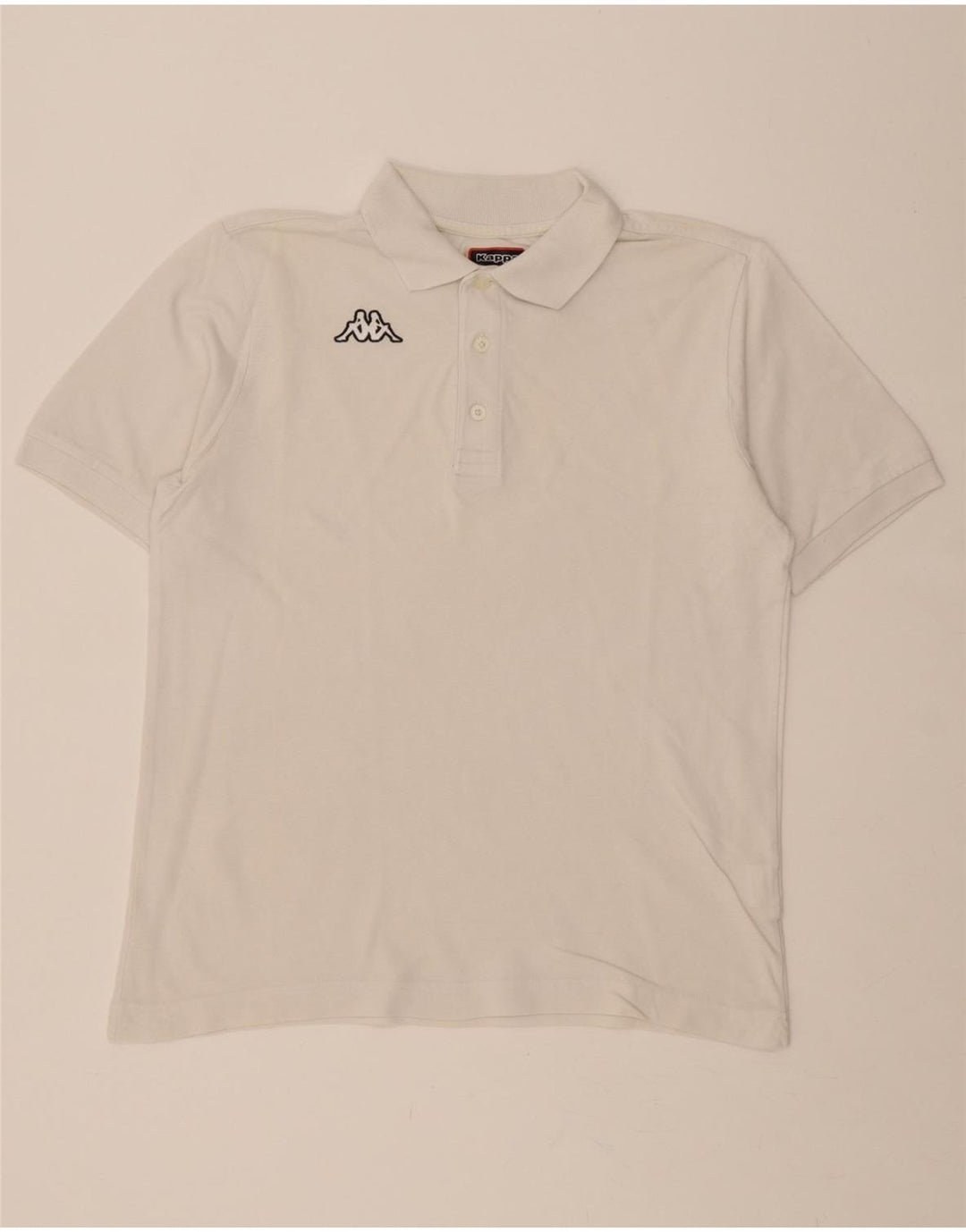 KAPPA Mens Polo Shirt Medium White Cotton Vintage Kappa and Second-Hand Kappa from Messina Hembry 