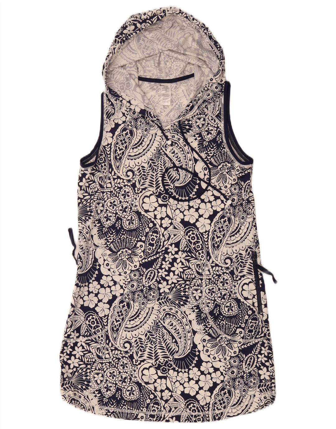 Damska bluzka bez rękawów Tommy Bahama Top UK 10, mała, granatowa, nylonowa