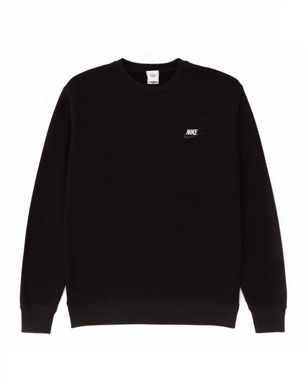 Nike Mens Sweatshirt Jumper Medium Black Cotton
