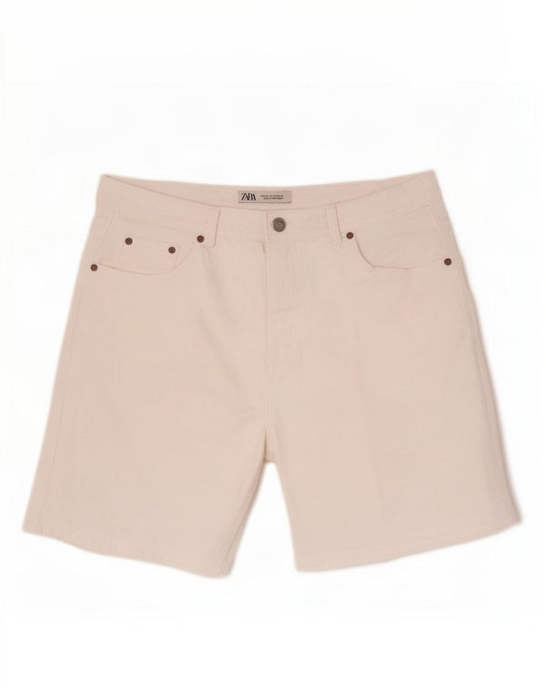 Męskie spodenki jeansowe Zara EU 44 Large W34 Biała bawełna