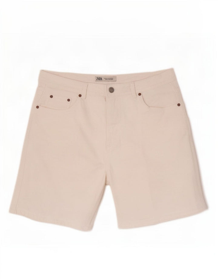 Męskie spodenki jeansowe Zara EU 44 Large W34 Biała bawełna