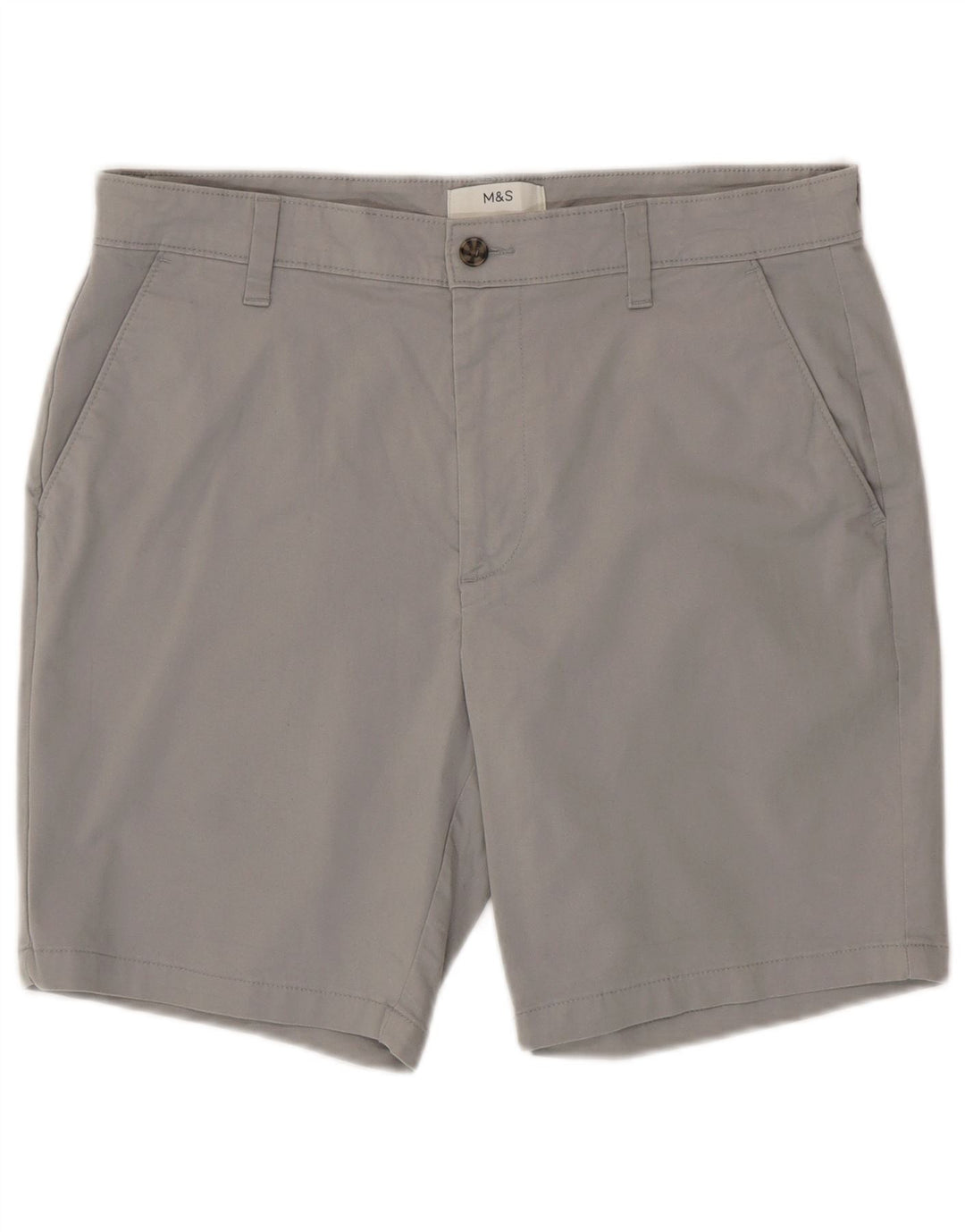 Męskie spodenki Chino Marks & Spencer W34, duże, szare, bawełniane