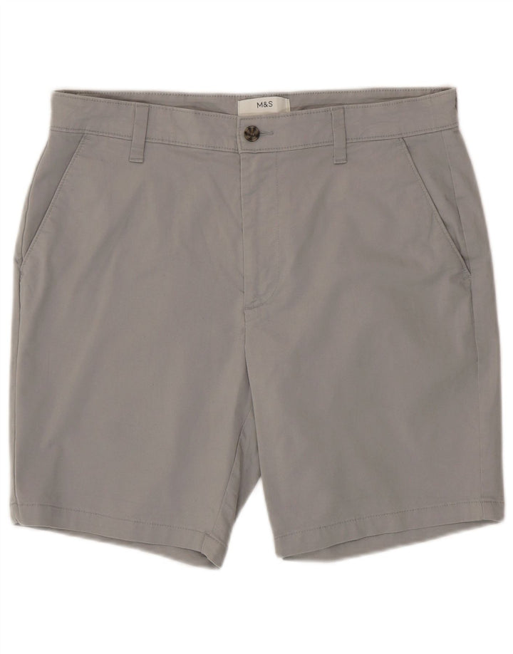 Męskie spodenki Chino Marks & Spencer W34, duże, szare, bawełniane