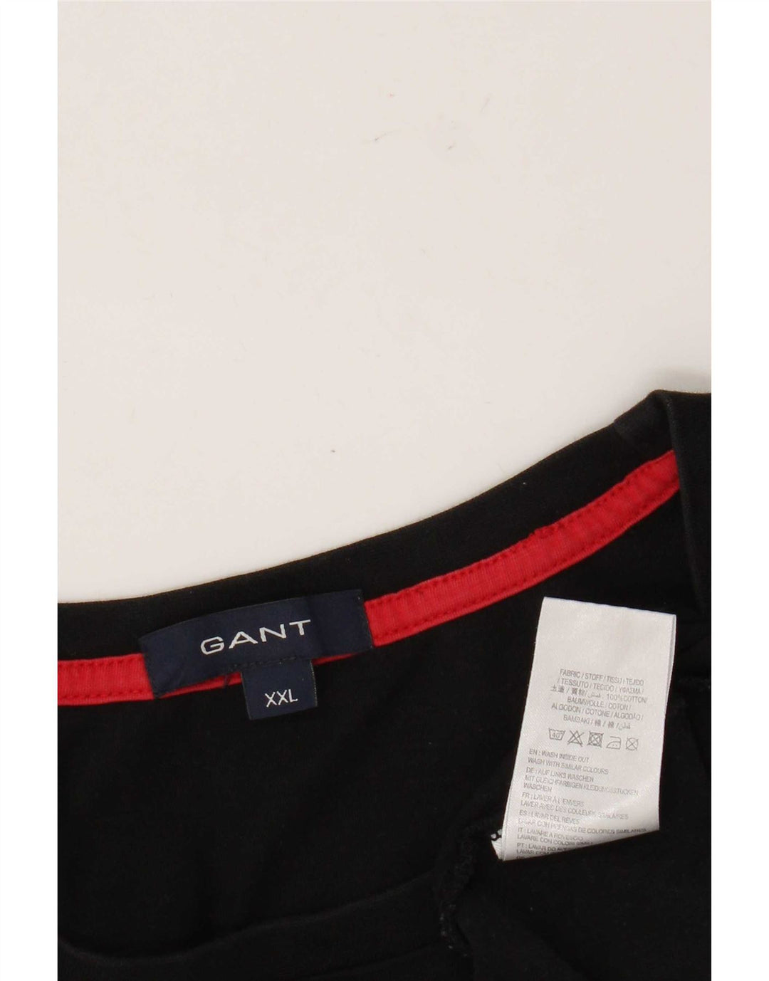 Męski T-shirt z grafiką Gant, 2XL, czarna bawełna
