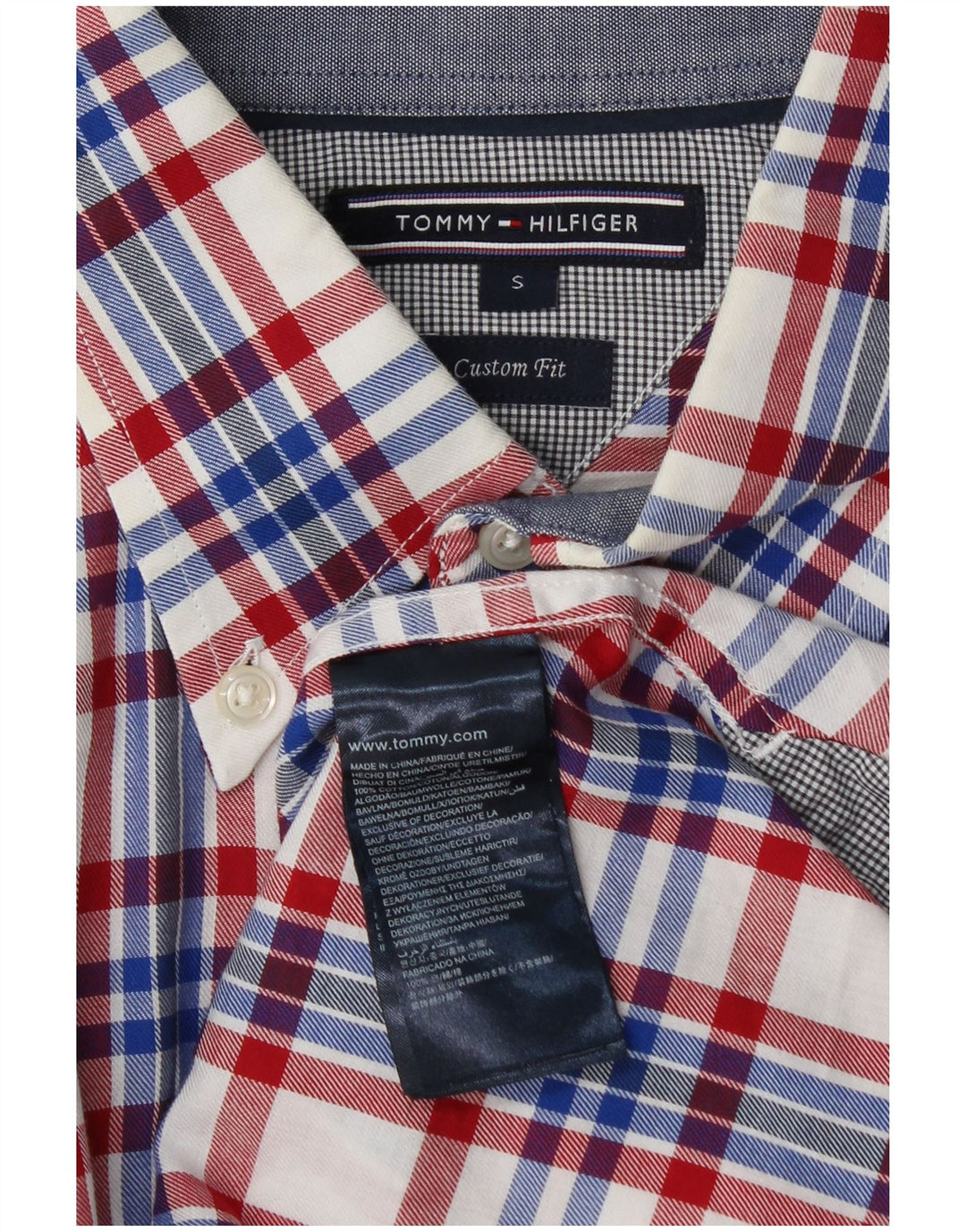Koszula męska Tommy Hilfiger o dopasowanym kroju, mała, wielobarwna, bawełniana krata