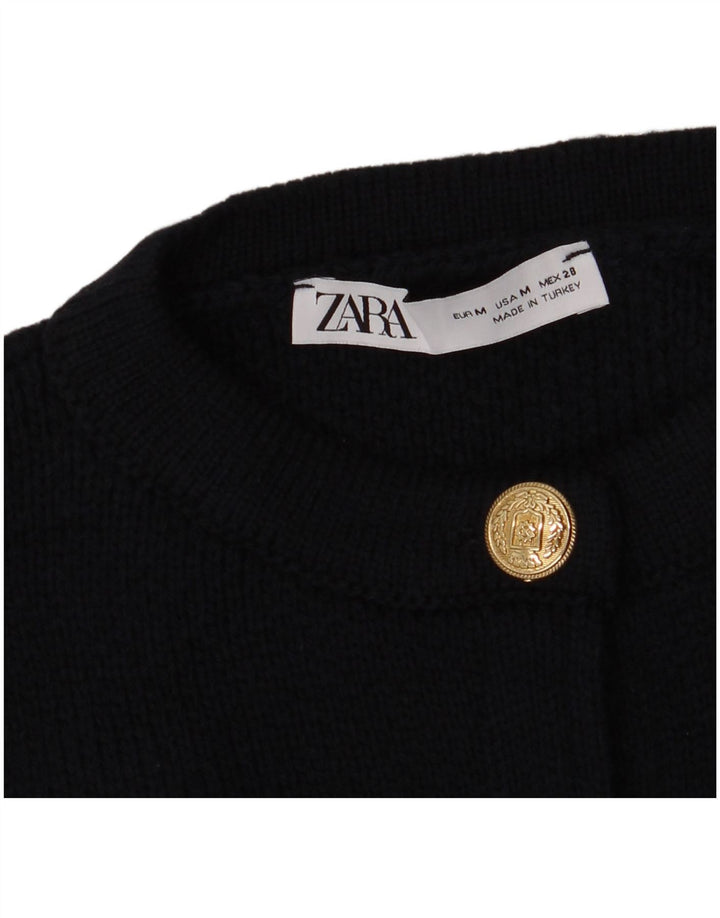 Sweter damski Zara Crop Cardigan UK 12, średni granat