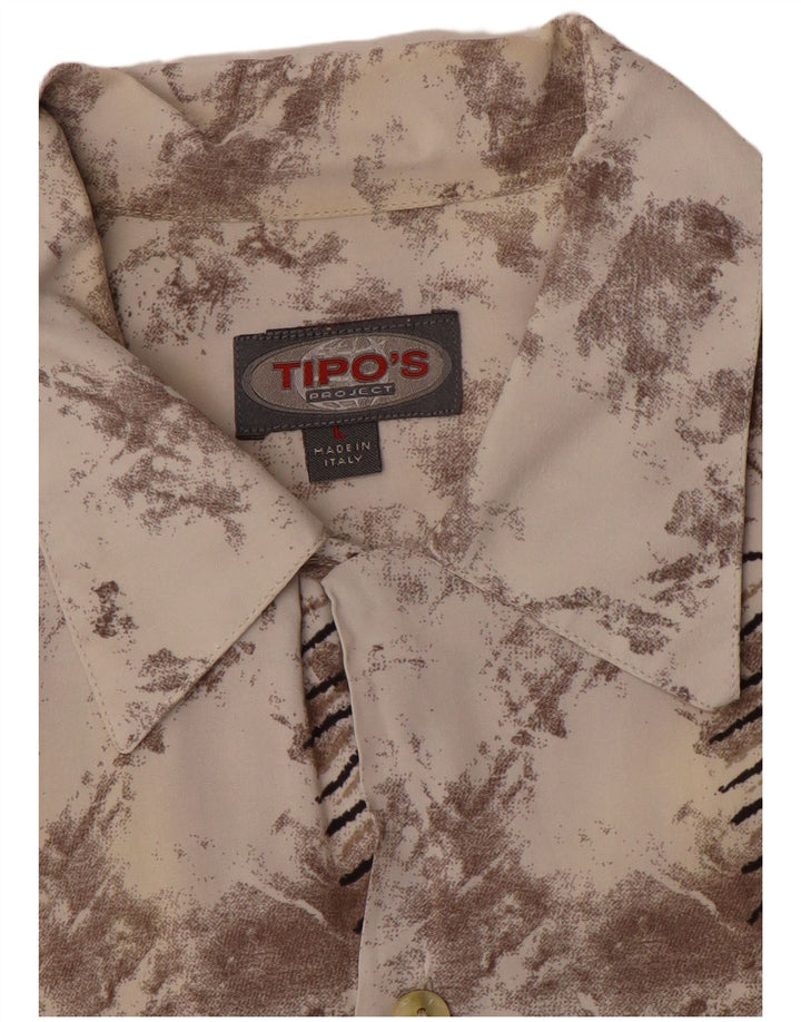 Męska koszula z krótkim rękawem Tipo' S w abstrakcyjny wzór, duża, wielokolorowa