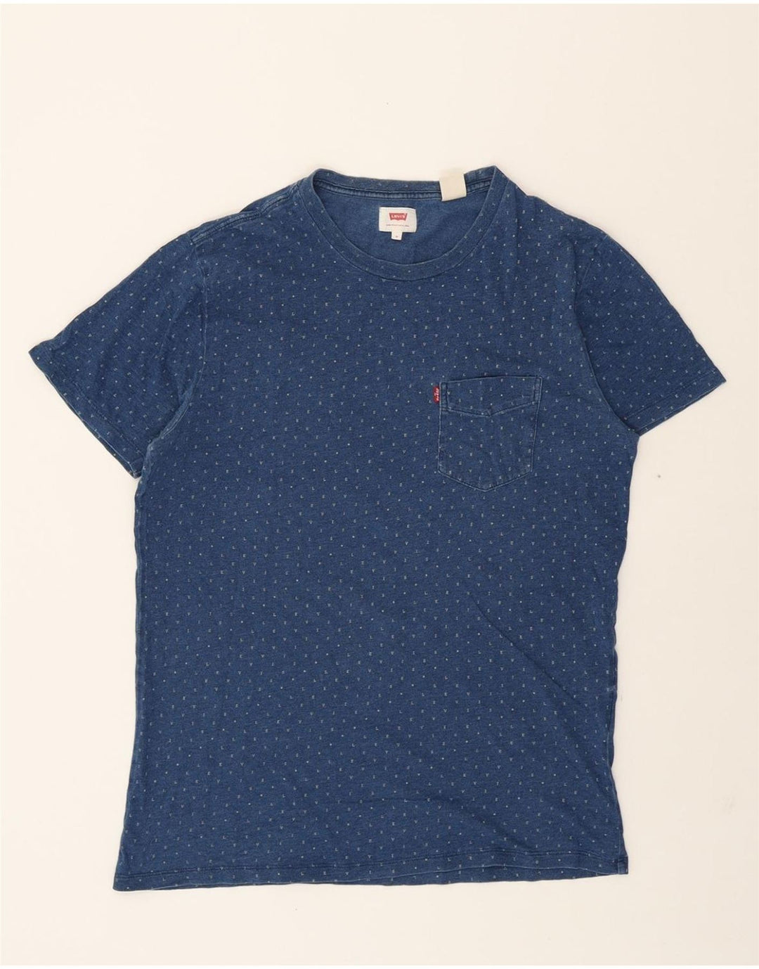 LEVI'S Mens Graphic T-Shirt Top Medium Blue Cotton Vintage Levi's and Second-Hand Levi's from Messina Hembry 