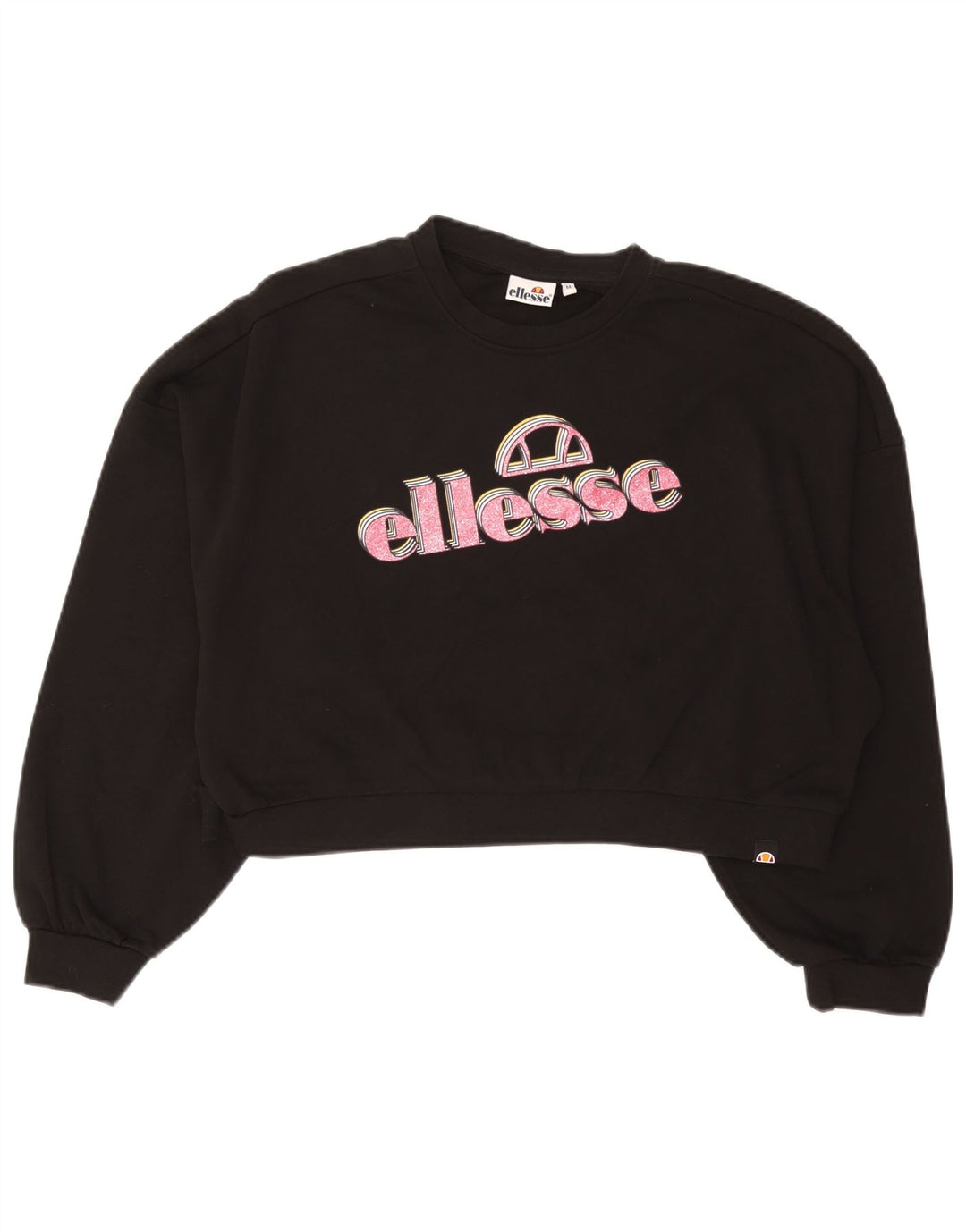 Damska bluza oversize Ellesse Crop Graphic UK 14 Medium Black