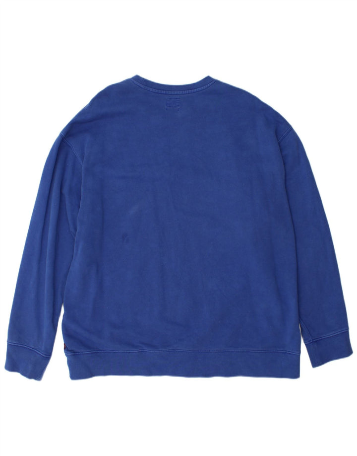 Męska bluza Levi's o swobodnym kroju z grafiką XL, niebieska, bawełniana