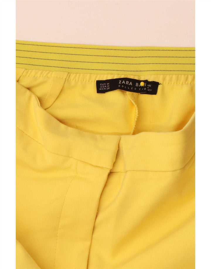 Damskie spodnie garniturowe Zara, średnie W28 L29, żółte