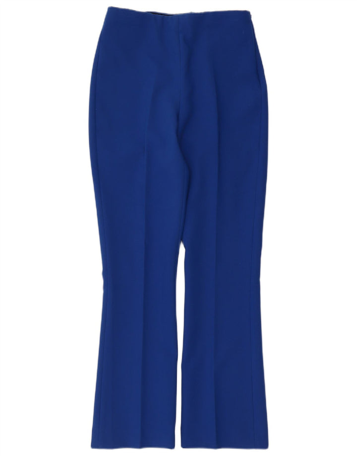 Damskie spodnie typu bootcut Zara XS W24 L26 Niebieski poliester