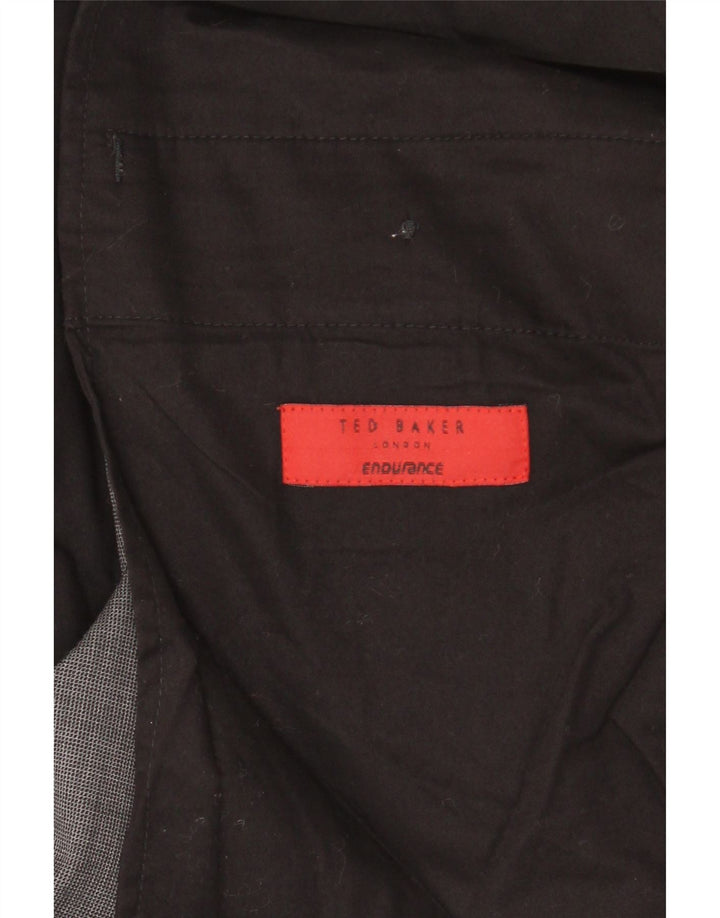 Męskie proste spodnie garniturowe TED BAKER W40 L32 Szara wełna
