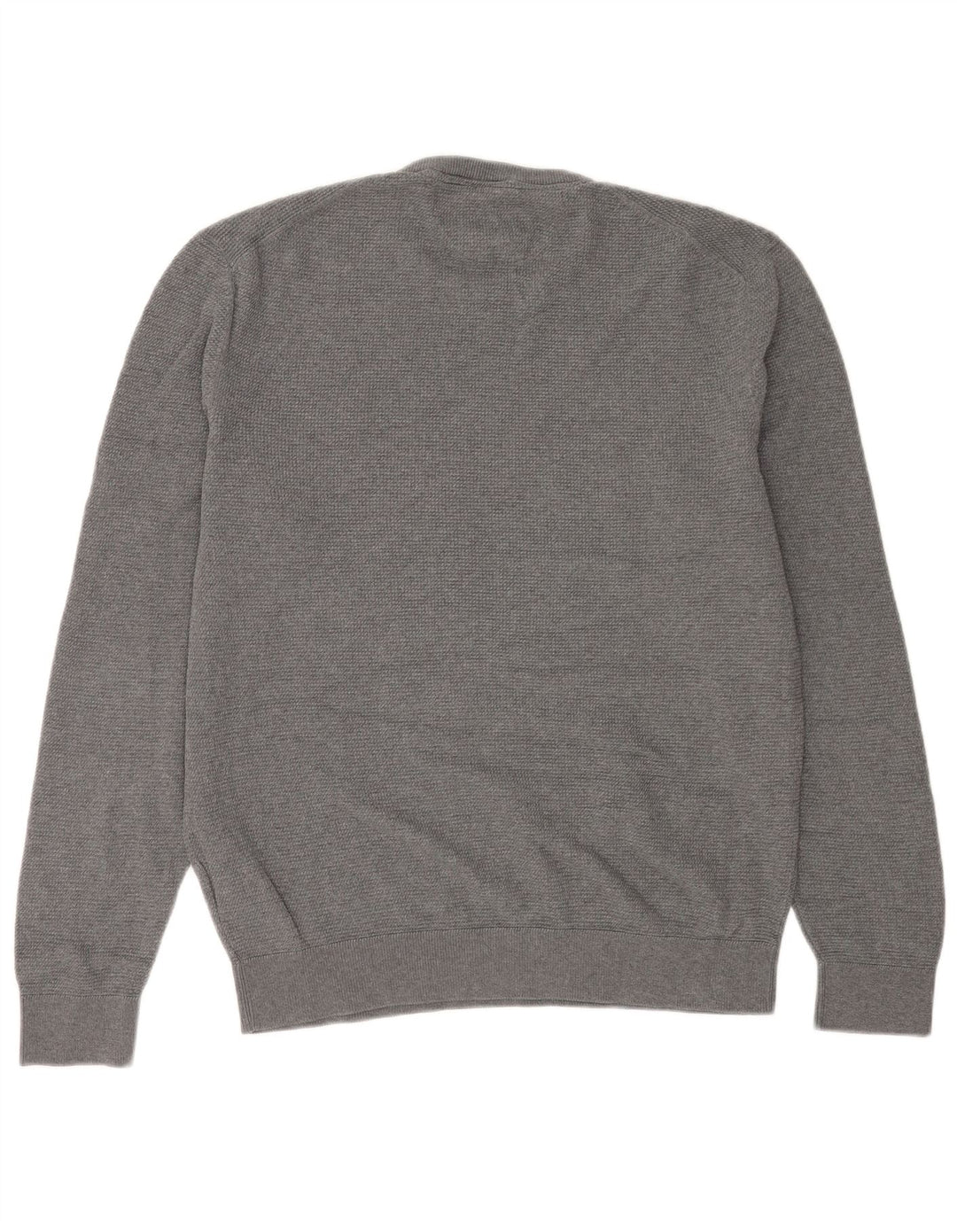 Lerros Męski sweter z okrągłym dekoltem XL, szara bawełna