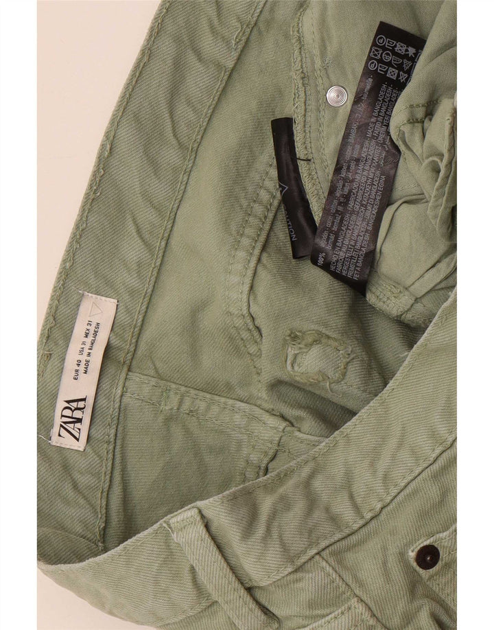 Męskie jeansy slim fit Zara EU 40 Medium W31 L26 Zielona bawełna