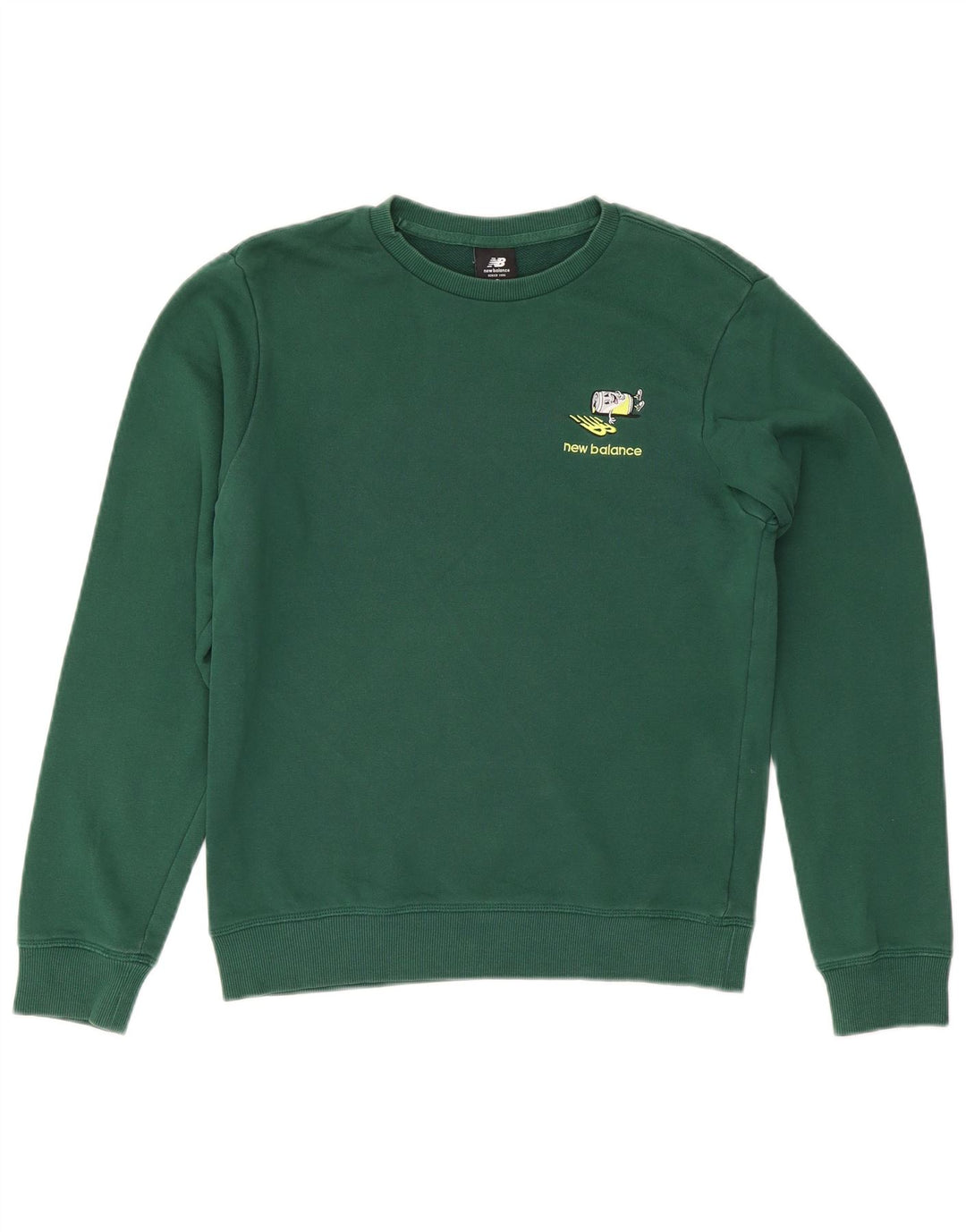 Męski sweter New Balance, mały, zielony, bawełniany