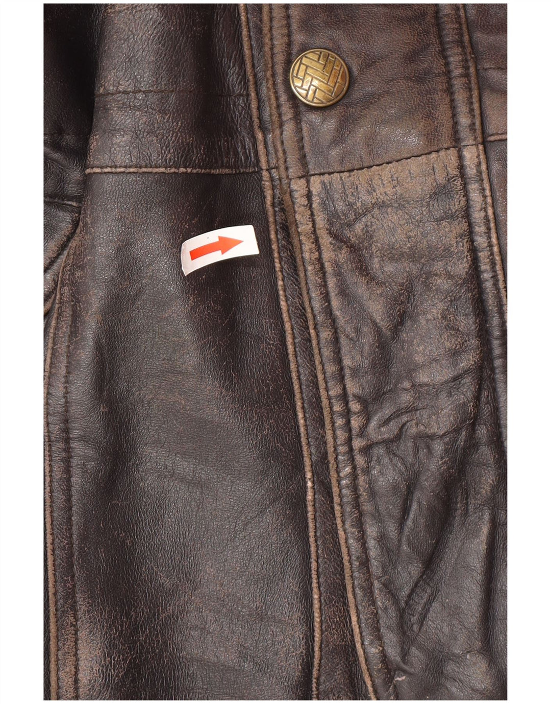 Vintage męska skórzana kurtka UK 44 2XL czarna skóra