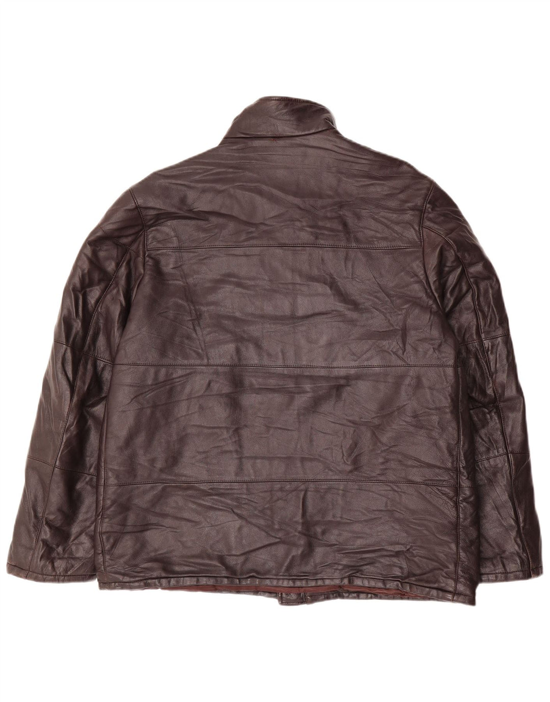 ESSEBI Mens Leather Jacket UK 40 Large Brown