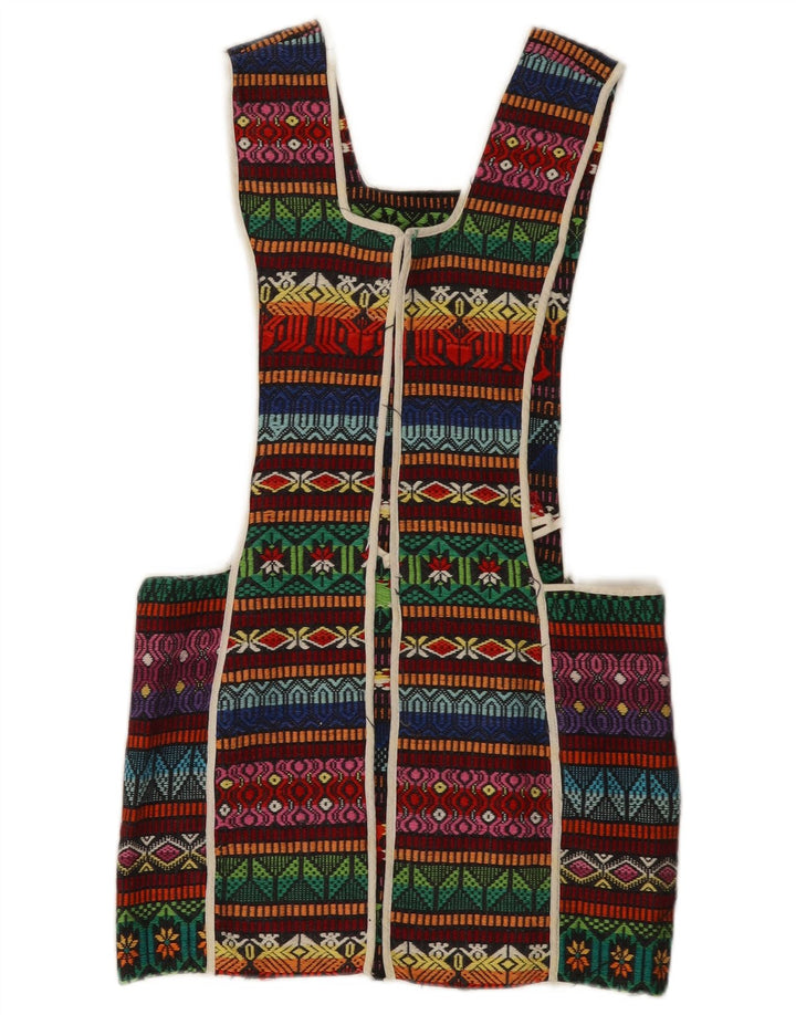 Damska tunika bez rękawów w stylu vintage, jeden rozmiar, wielobarwna, geometryczna
