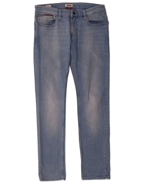 Damskie jeansy slim TOMMY HILFIGER W32 L32 Niebieskie bawełniane