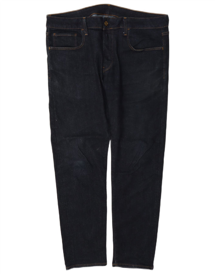 Męskie jeansy slim G-Star W35 L30 Granatowa bawełna