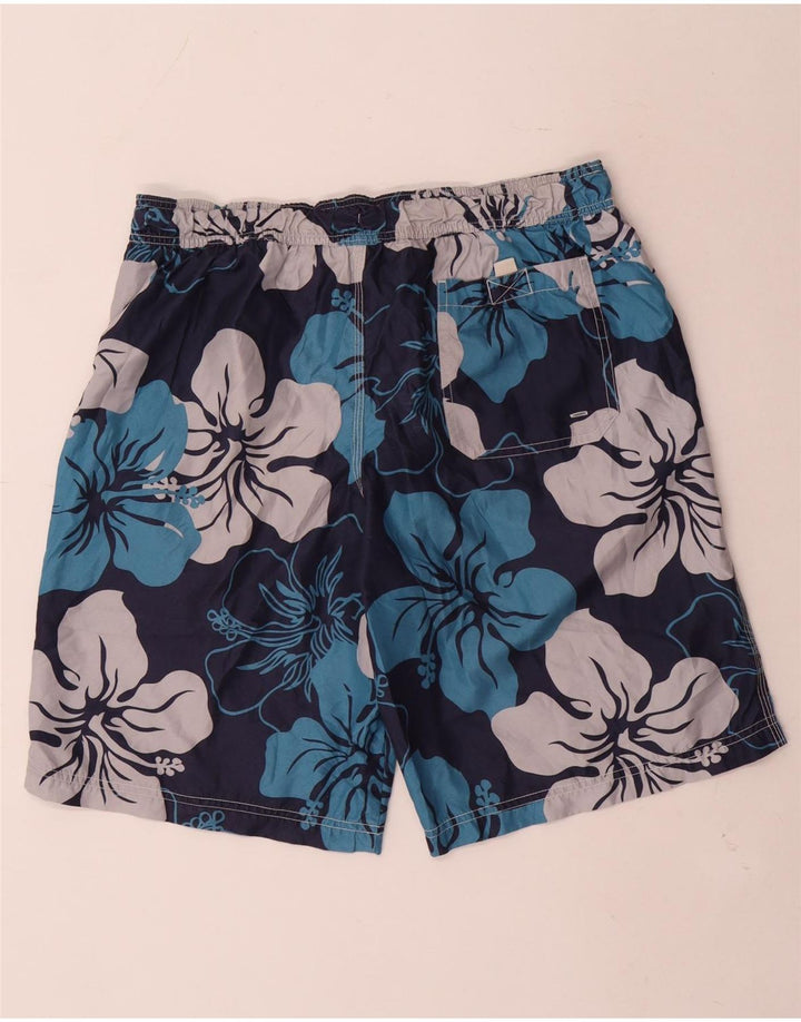 Męskie spodenki kąpielowe Marks & Spencer Blue Harbor, średnio granatowe, w kwiaty