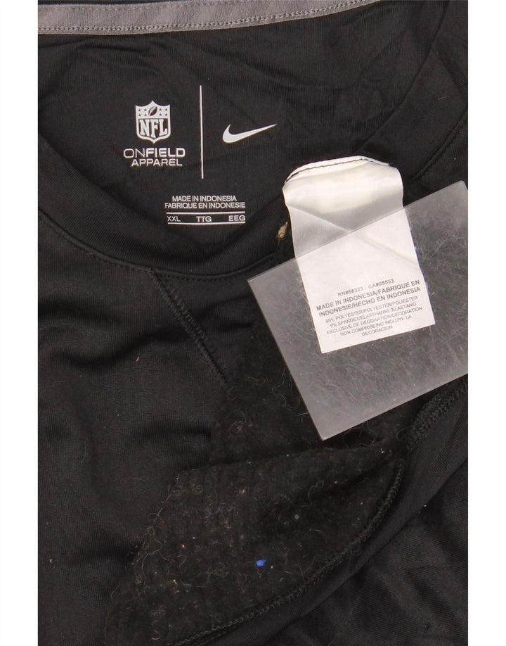 Damska koszulka graficzna Nike z długim rękawem UK 20 2XL, czarna, poliester