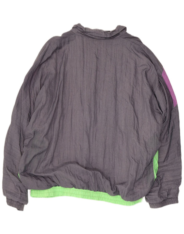 Męska kurtka dresowa CLIPPER UK 46 2XL Szara bawełna z blokami kolorów