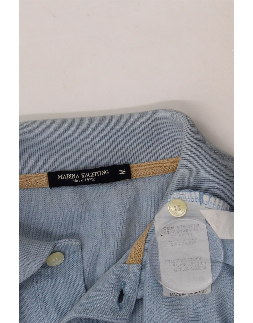 Męska koszulka polo MARINA YACHTING Średnio niebieska, bawełniana
