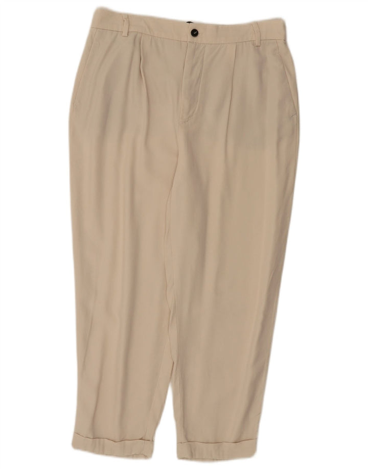 Spodnie damskie ZARA Pegged Capri Medium W28 L22 Beżowy Lyocell