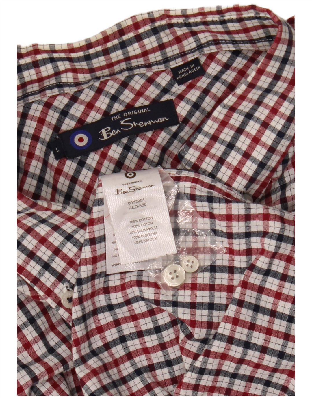 Koszula męska Ben Sherman, duża, wielobarwna, bawełniana krata