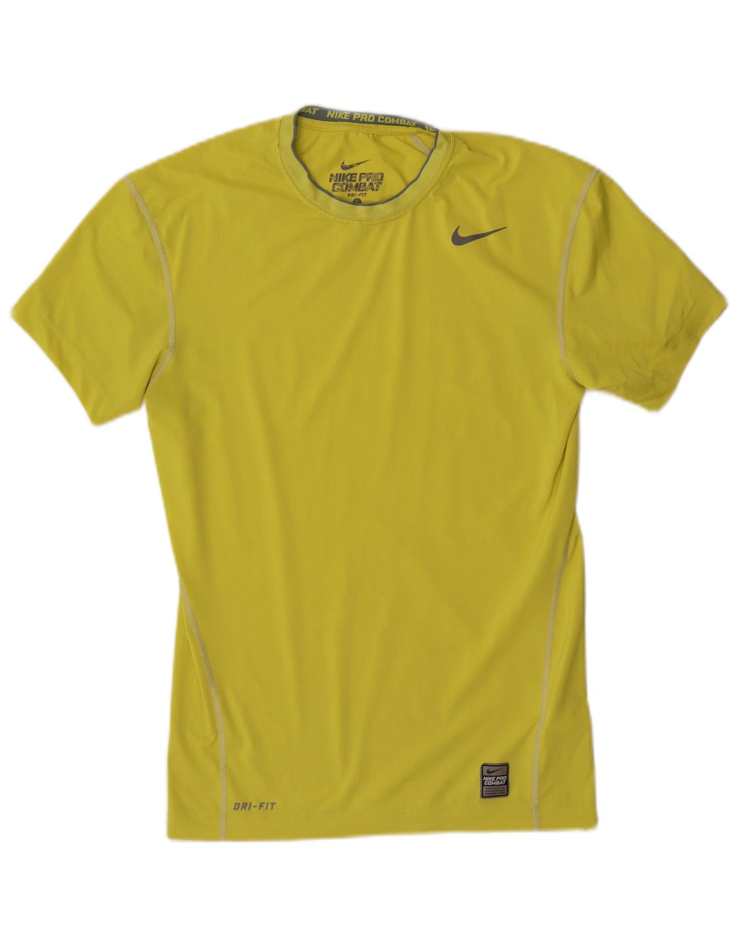 Męska koszulka Nike Dri Fit, duża, żółta, sportowa koszulka z poliestru