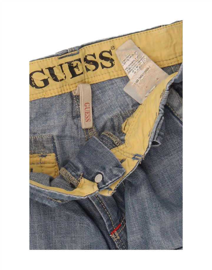 Męskie spodenki jeansowe cargo GUESS W33 w kolorze średnioniebieskim