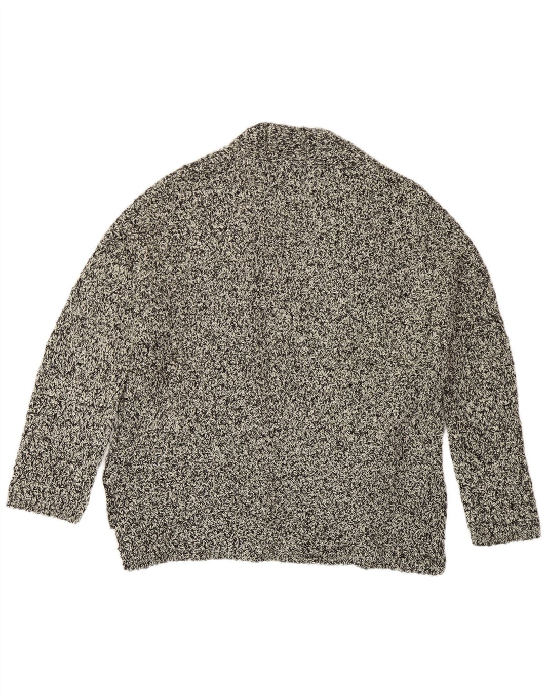 Sweter damski Massimo Dutti z otwartym kardiganem UK 18 XL, szary, nakrapiany