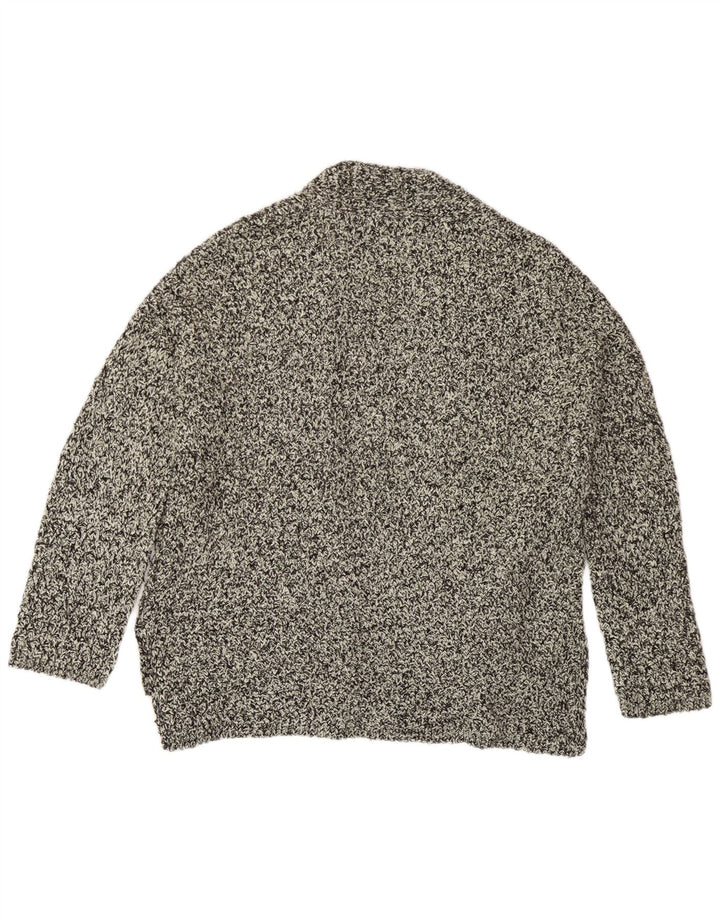 Sweter damski Massimo Dutti z otwartym kardiganem UK 18 XL, szary, nakrapiany