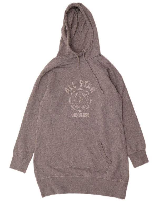 CONVERSE Damska bluza z kapturem All Star Longline Graphic UK 18 XL, szara