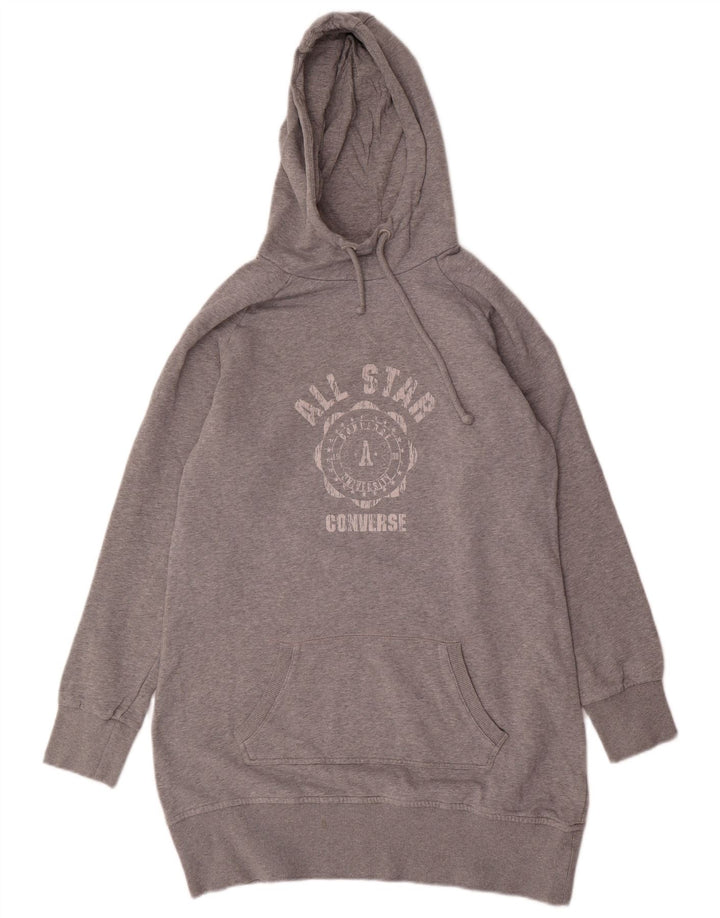 CONVERSE Damska bluza z kapturem All Star Longline Graphic UK 18 XL, szara