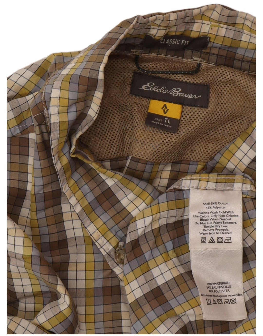 Eddie Bauer Męska koszula flanelowa o klasycznym kroju, duża, wielokolorowa w kratę