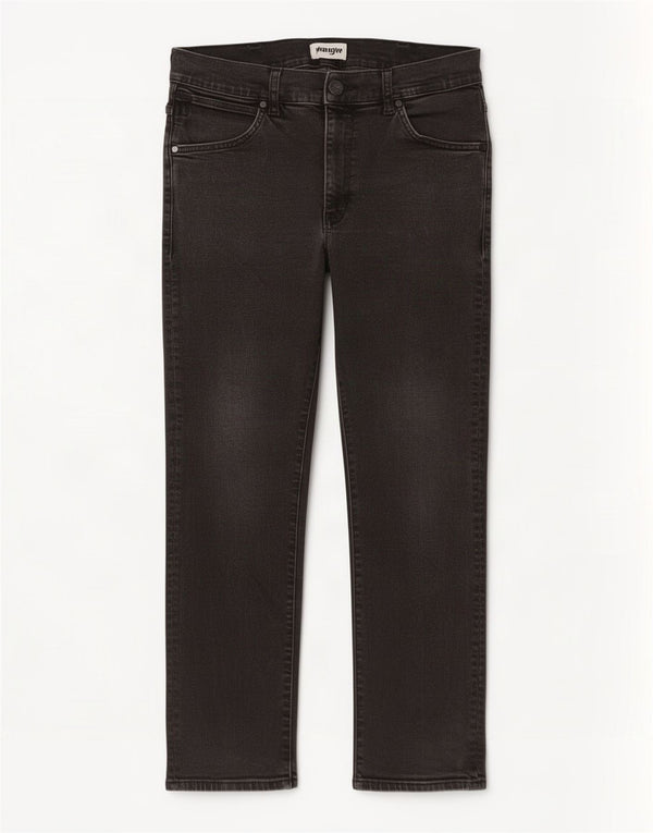 Wrangler Męskie Larston Slim Tapered Jeans W34 L29 Czarna bawełna