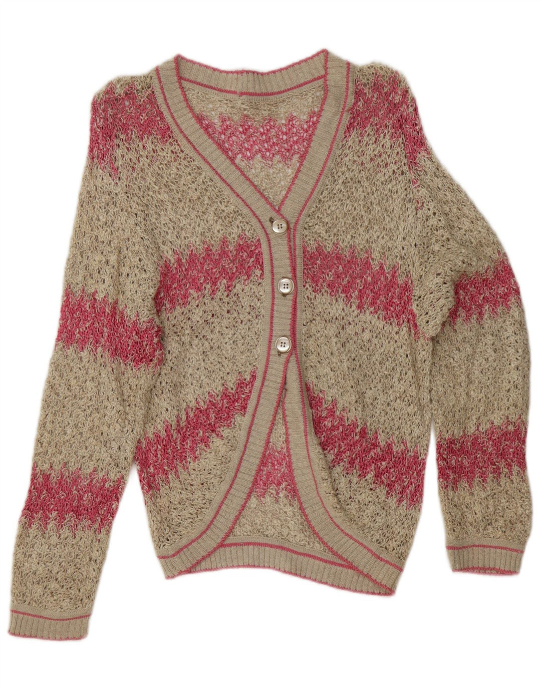 Sweter damski w stylu vintage, UK 14, średni, w białe paski