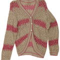 Sweter damski w stylu vintage, UK 14, średni, w białe paski