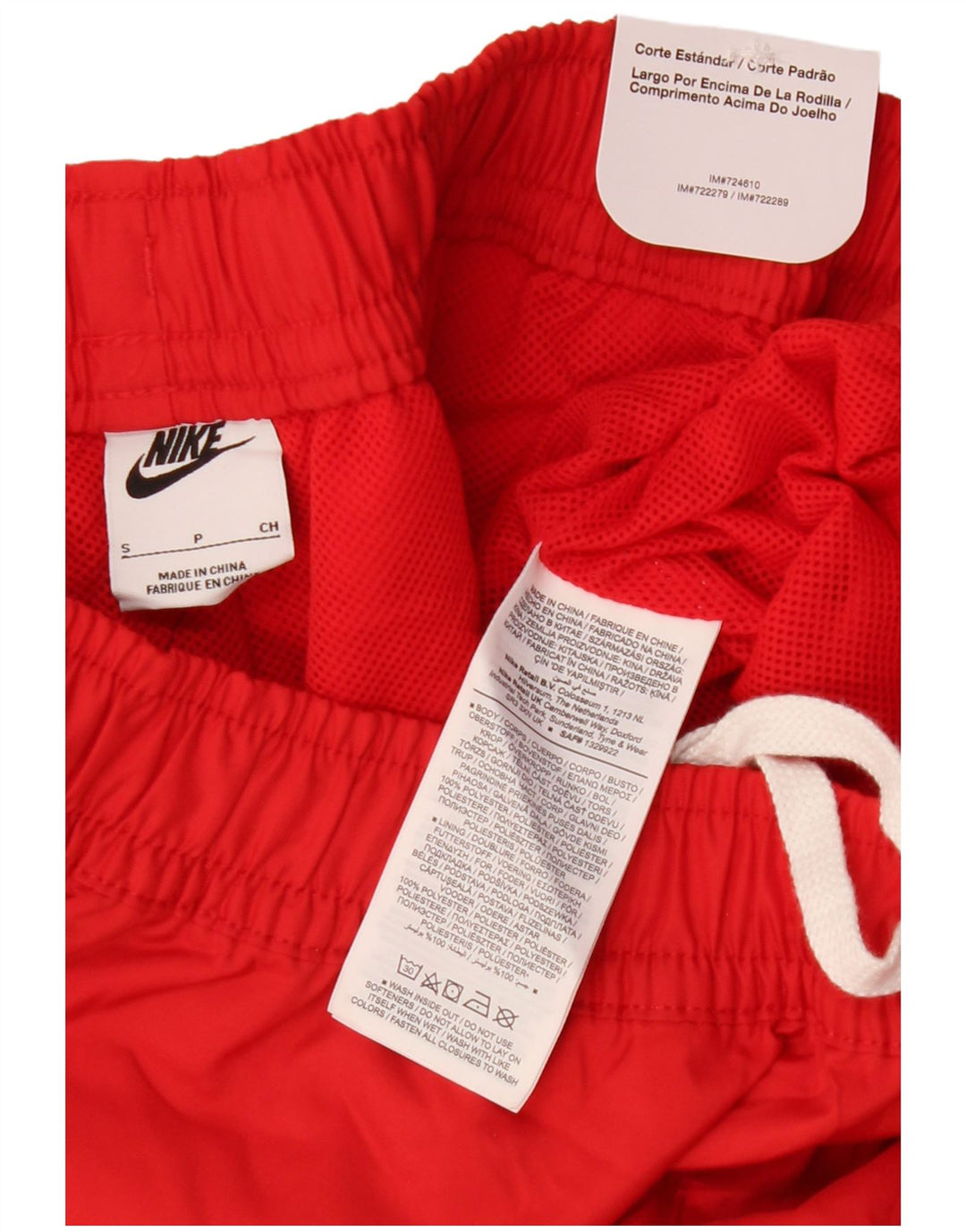 Męskie spodenki kąpielowe Nike, małe, czerwone, poliestrowe