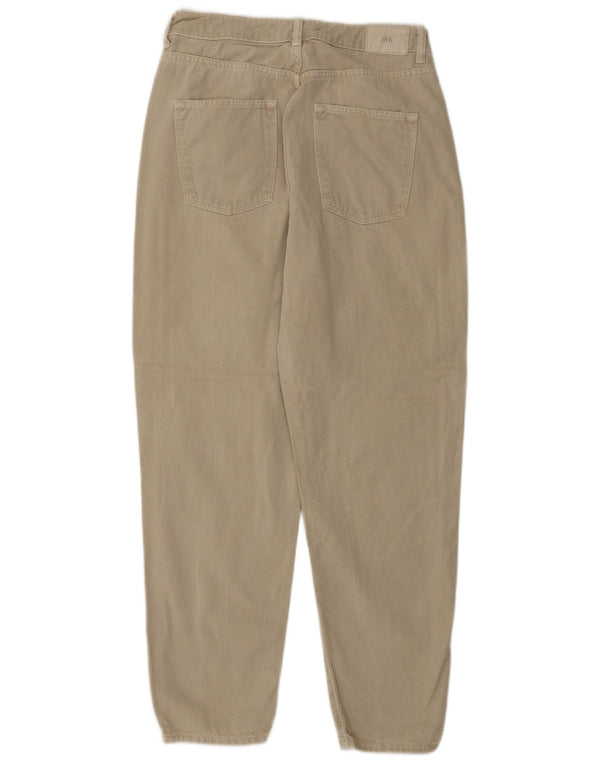 Damskie jeansy Zara z wysokim stanem, zwężane EU 40 Medium W30 L27, beżowa bawełna