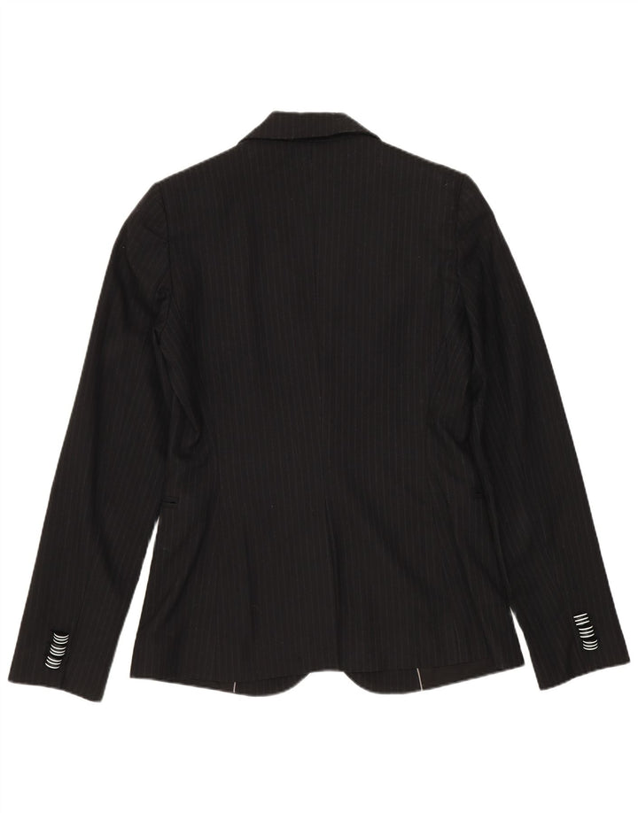 Stefanel damski 2-częściowy garnitur zapinany na 1 guzik IT 40 Small W28 L28 w czarne prążki