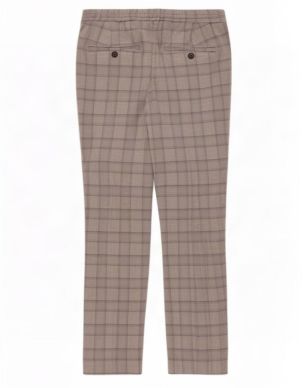 Męskie spodnie typu slim chino Zara, średnie W31 L28, szare w pepitkę
