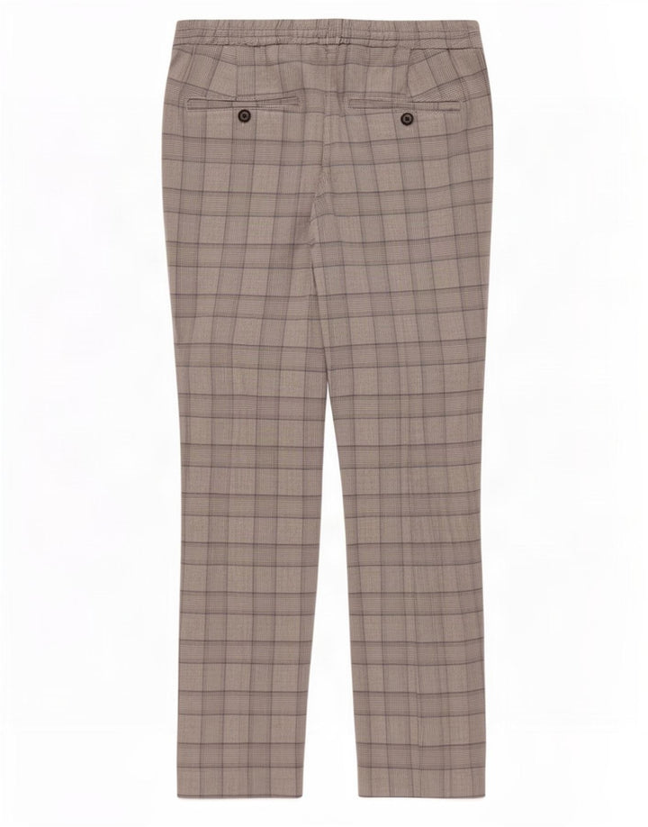 Męskie spodnie typu slim chino Zara, średnie W31 L28, szare w pepitkę