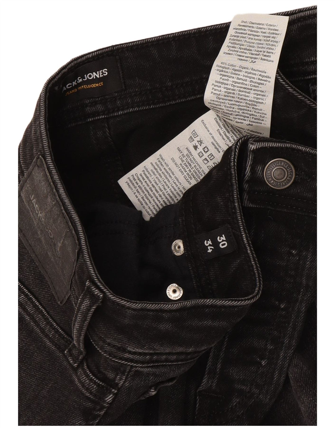 Męskie jeansy typu slim Jack & Jones W30 L34 Szara bawełna