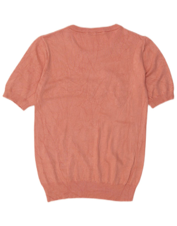 Damski sweter Guess z graficznym wycięciem pod szyją, UK 14, średni róż