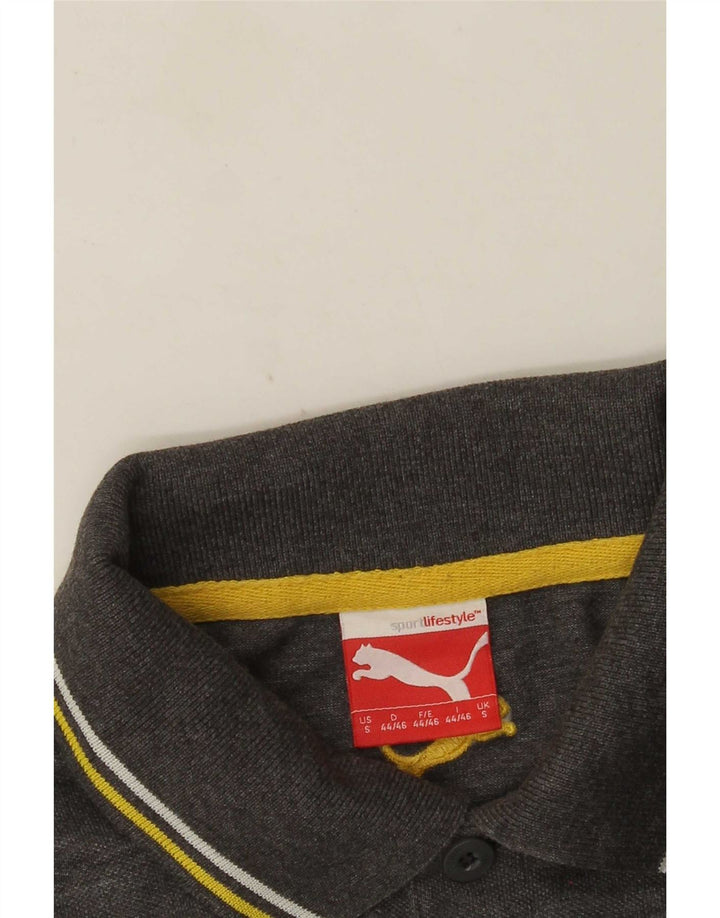 Męska koszulka polo Puma, mała, szara, nakrapiana